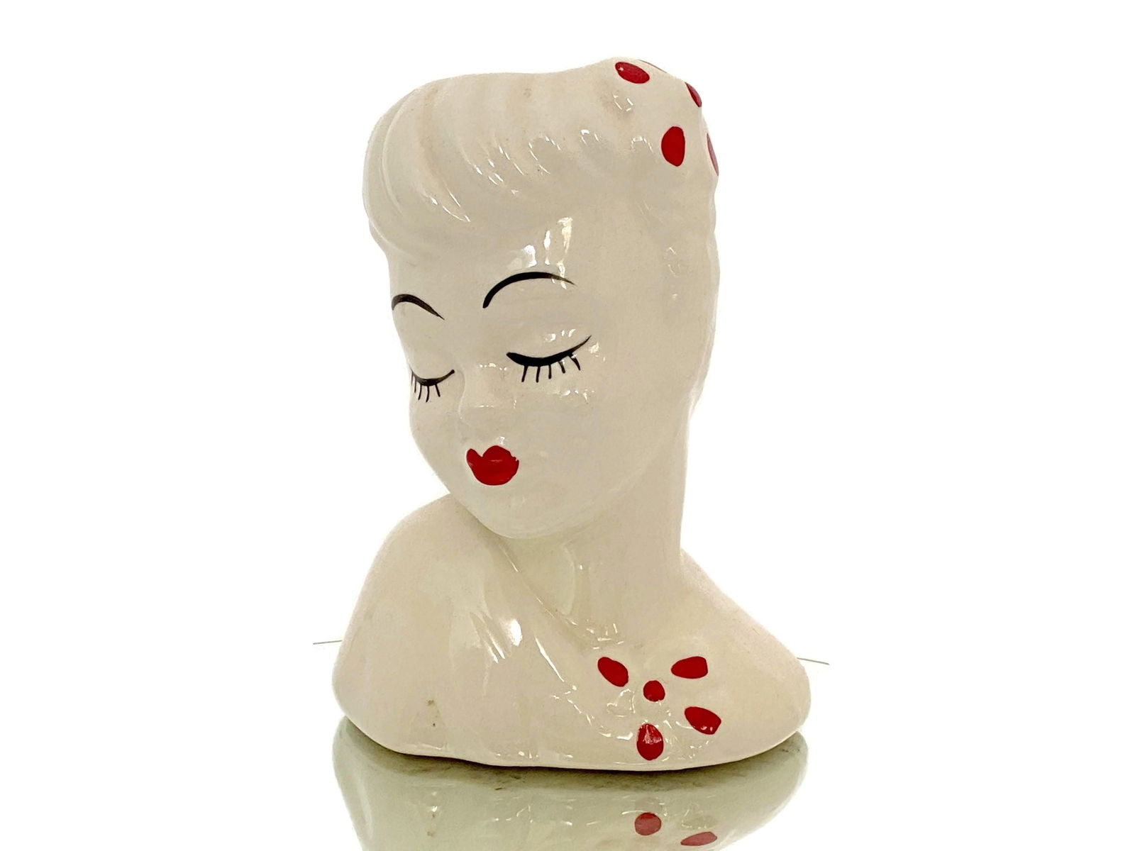 Midcentury Glamour Girl Head Vase - Duckwells