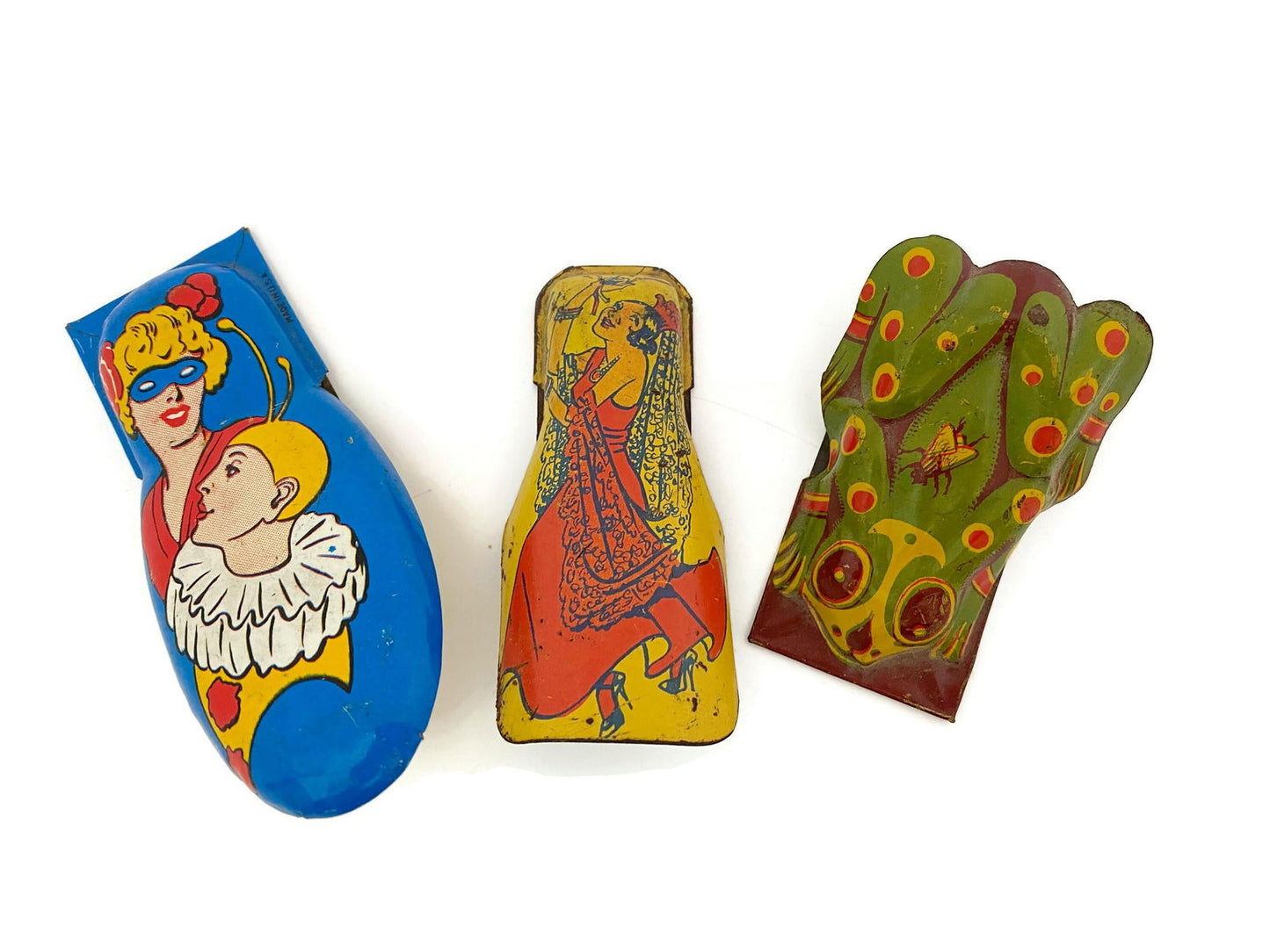 Midcentury Tin Litho Clickers - Duckwells