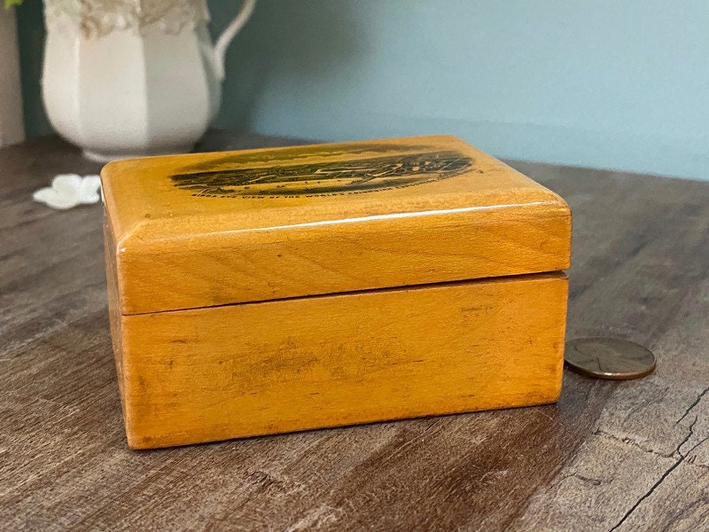 Antique Columbian Exposition Souvenir, Mauchline Ware Trinket Box