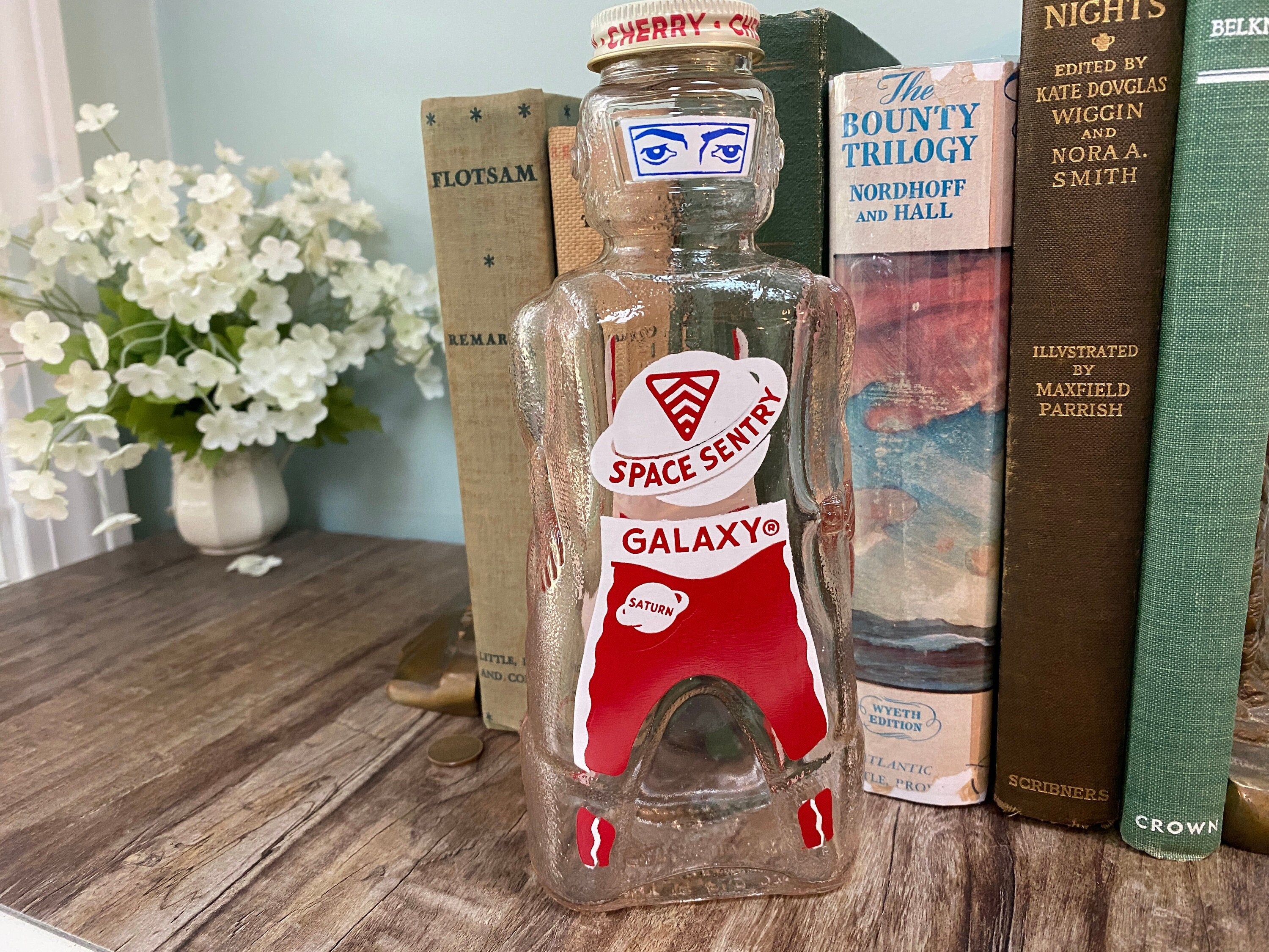 Vintage Galaxy Spacemen syrup bottle popular