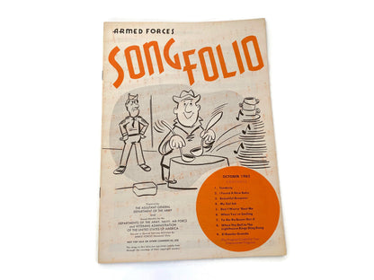 Midcentury Armed Forces Song Folio October 1962