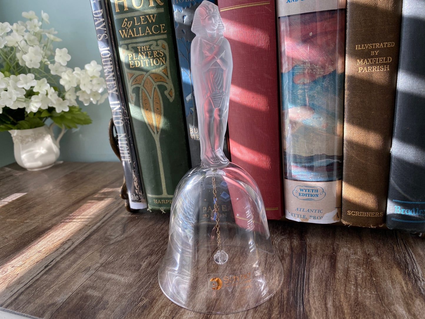 Vintage French Crystal King Tut Bell by Schmid