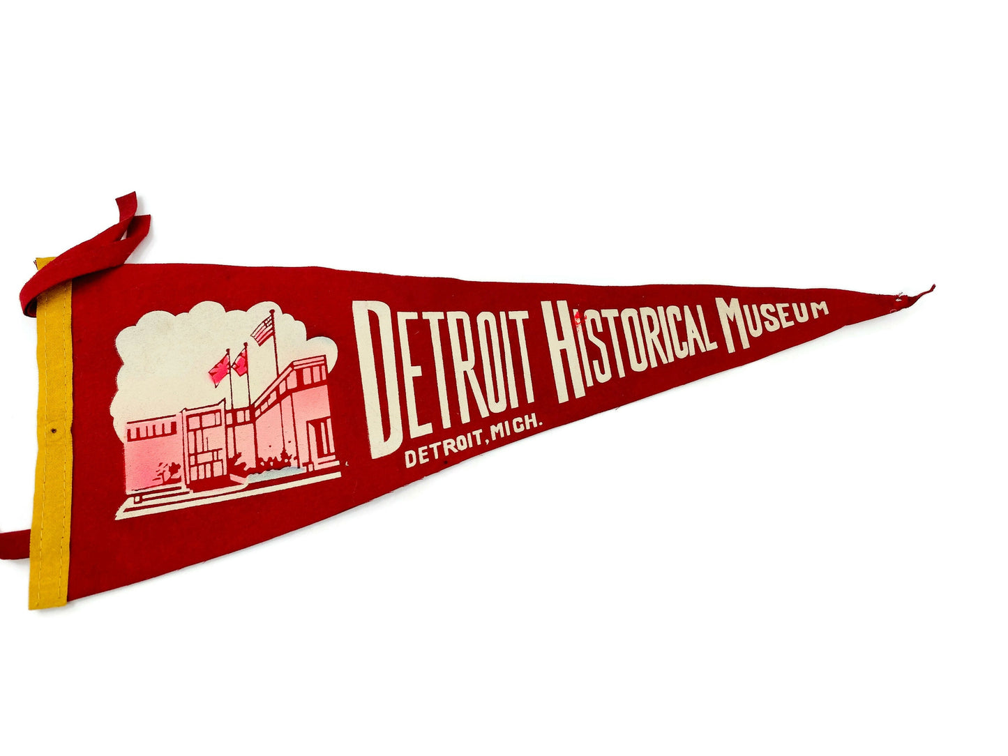 Vintage Detroit Historical Museum Pennant