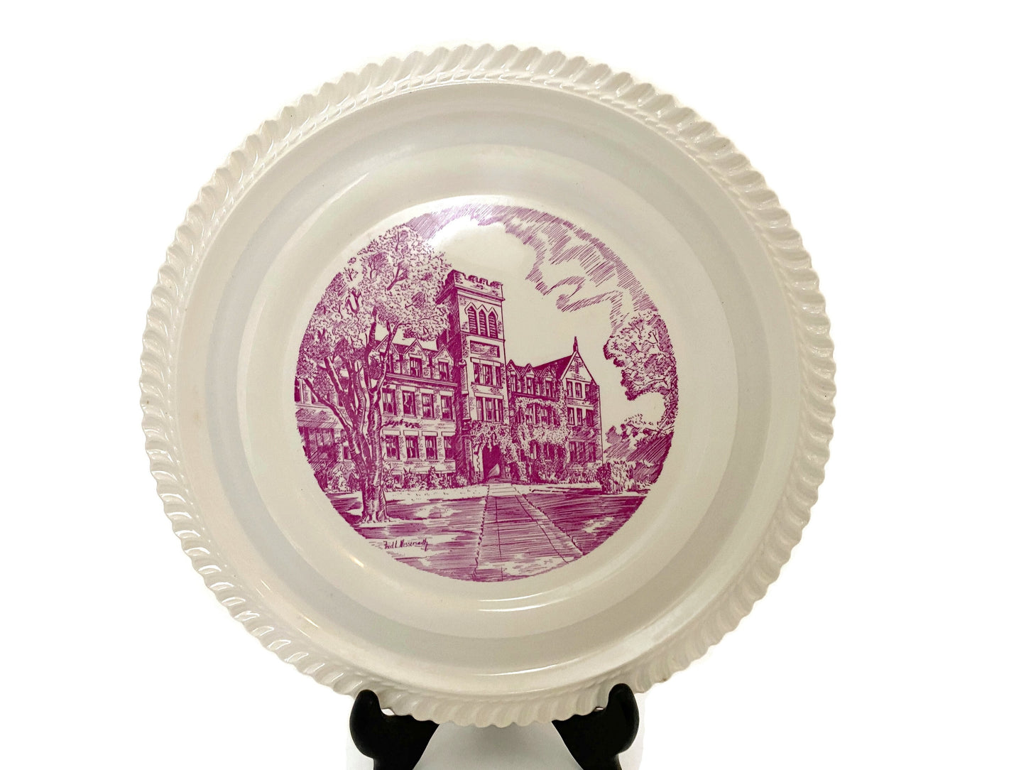 Vintage West Virginia Wesleyan College Souvenir Plate