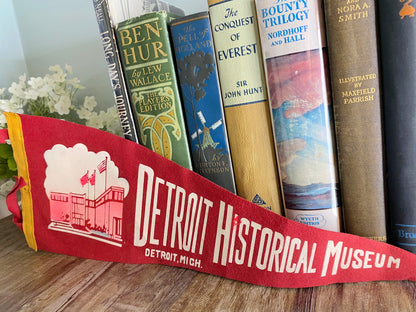 Vintage Detroit Historical Museum Pennant