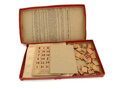 Antique Bingo Game by Pressman's Popular Playthings