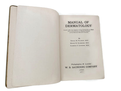 Vintage Manual of Dermatology Medical Department of the US Navy 1943