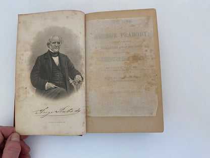 Antique Book, The Life of George Peabody by Phebe A. Hanaford 1875