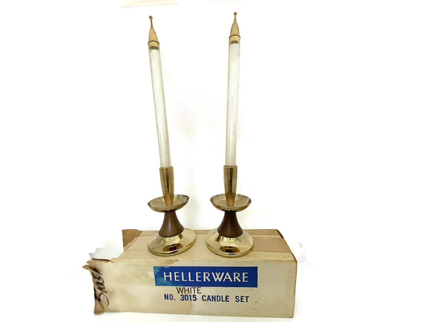 Midcentury Butane Candles and Candleholders by Hellerware