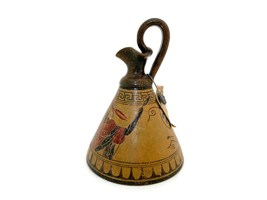 Vintage Greek Ceramic Pitcher, Handmade Museum Replica