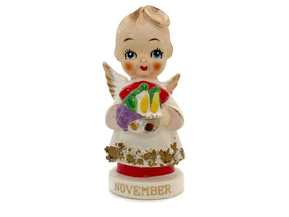 Midcentury Ceramic Birthday Angel November by Arrant