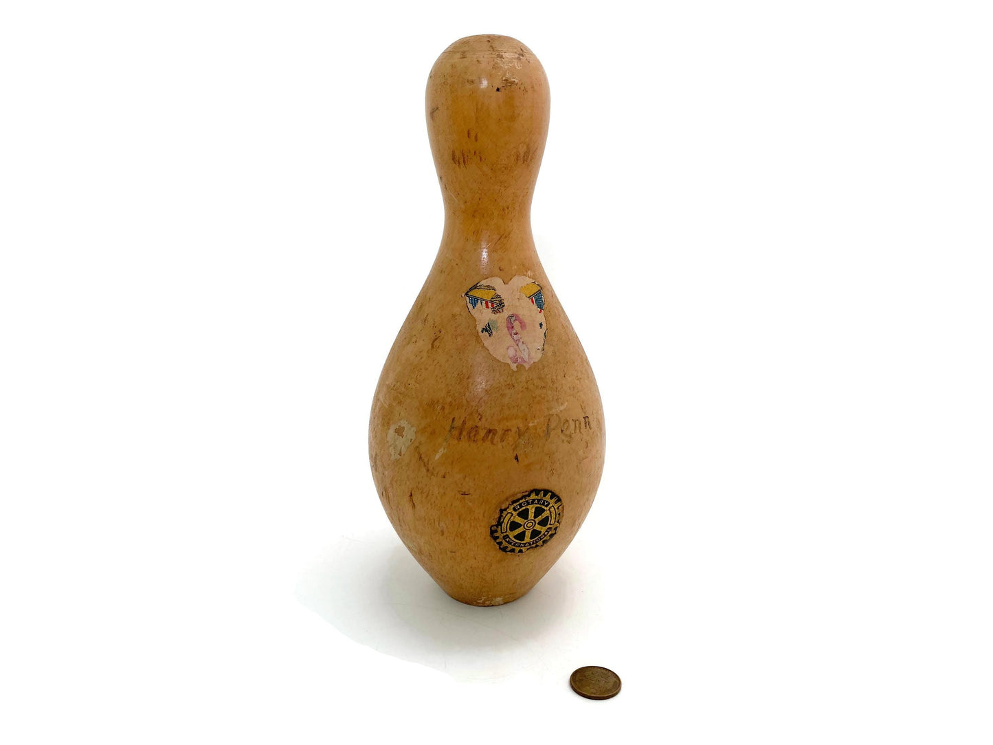 Vintage Wood Duckpin Bowling Pin