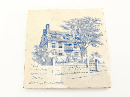 Antique Minton Tile - Old Hancock House Beacon Street Boston Mass