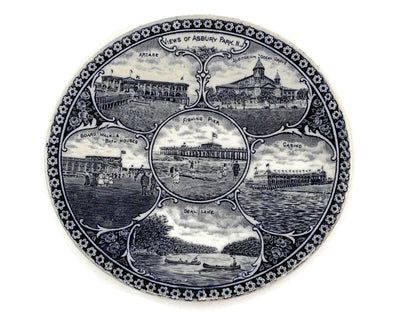 Antique Asbury Park New Jersey Souvenir Plate