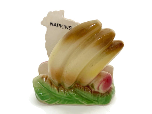 Vintage Ceramic Napkin Holder 1950s Fruit Kitchen Decor