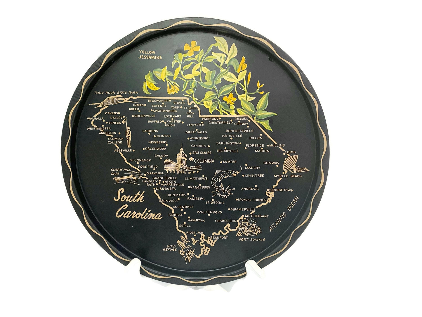 Mid Century South Carolina Souvenir Tray