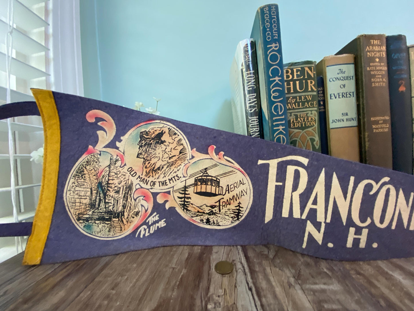 Vintage Franconia Notch, New Hampshire Pennant