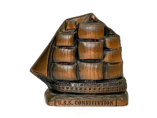 Vintage USS Constitution Coin Bank