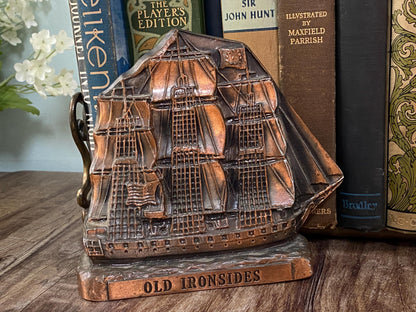 Vintage USS Constitution Coin Bank