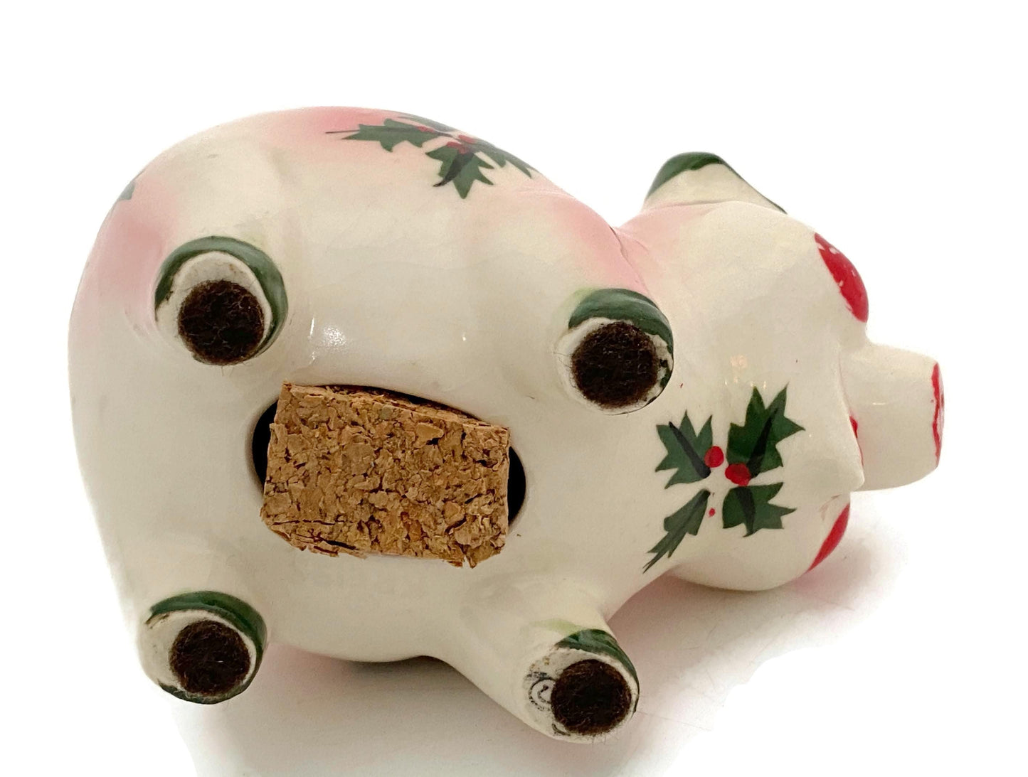 Midcentury Christmas Ceramic Piggy Bank by Kreiss