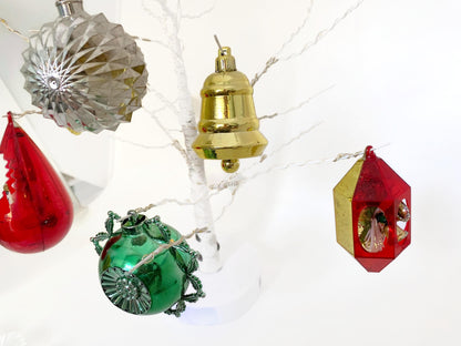 Vintage Plastic Christmas Ornaments Including Dioramas