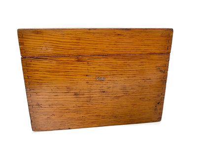 Midcentury Wood File Box by Globe Wernicke Maine Dept of Health