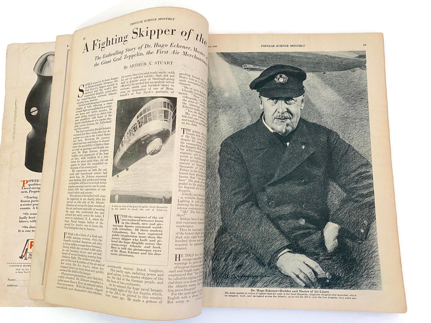 Vintage Popular Science Monthly Magazine January 1929 Edition