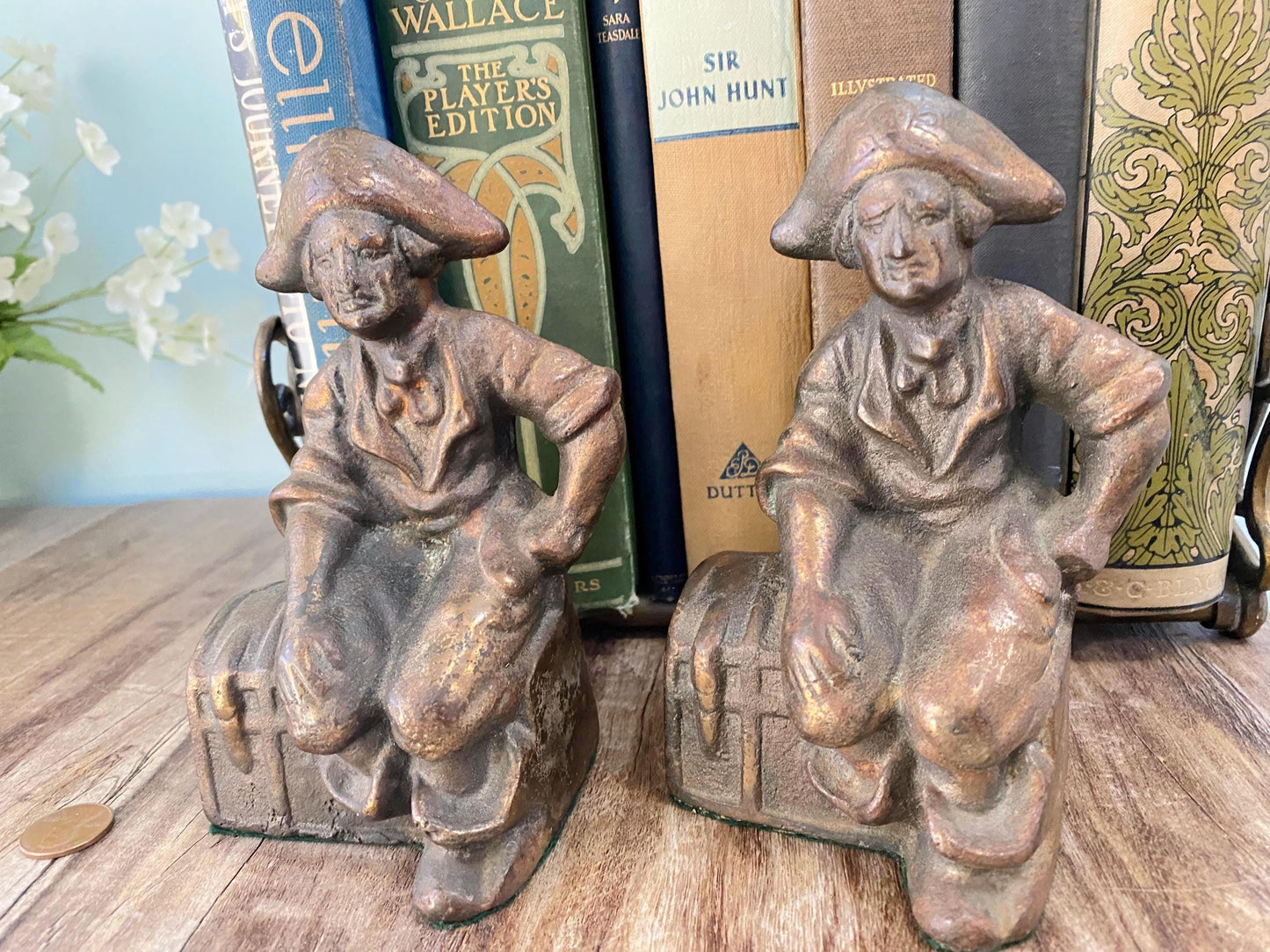 Vintage Cast Iron Pirate Bookends