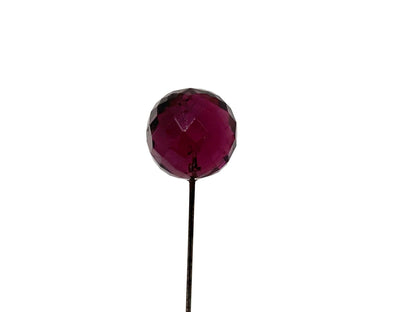 Antique Victorian Purple Faceted Glass Hat Pin