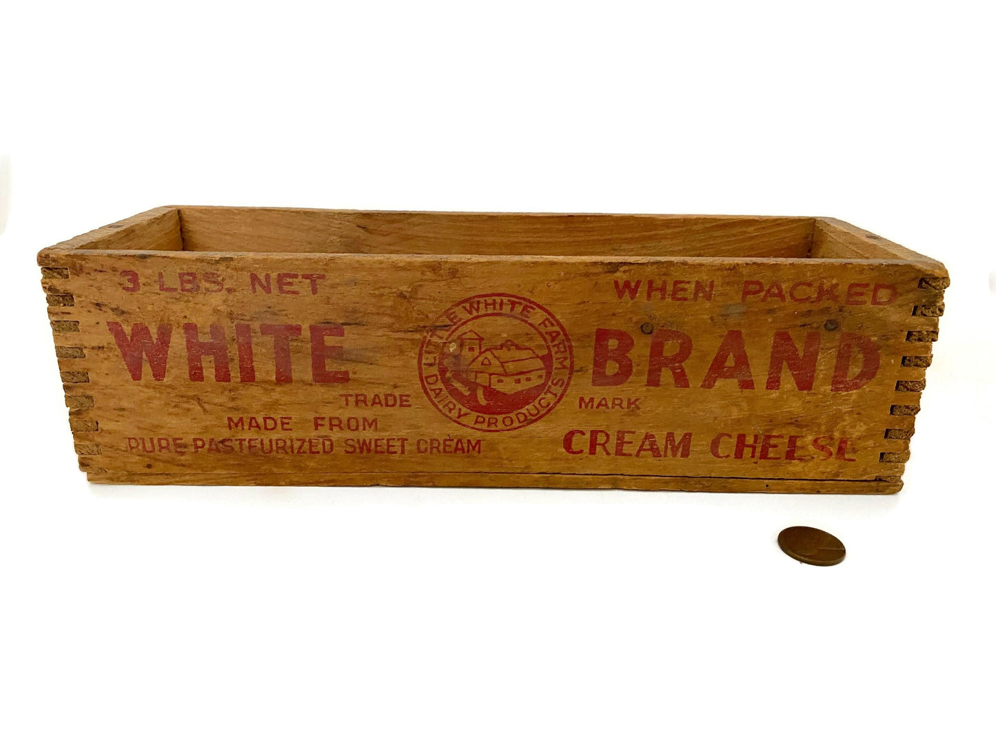 Wooden Cheese Box - White Brand Cream Cheese