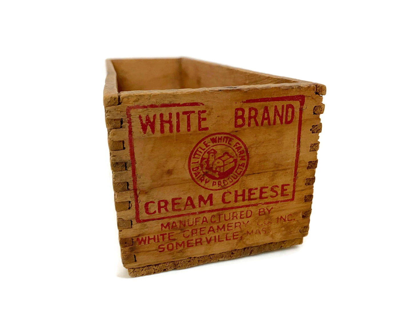 Wooden Cheese Box - White Brand Cream Cheese