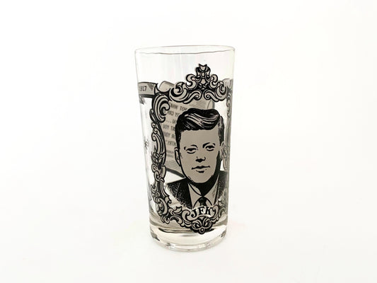 Midcentury John F. Kennedy Memorial Glass