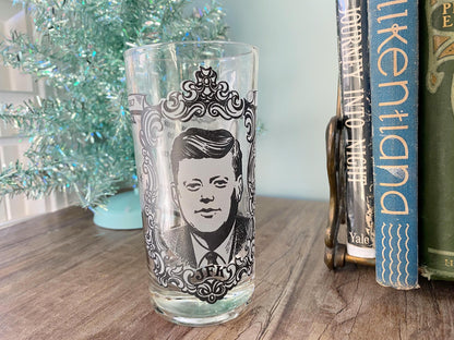 Midcentury John F. Kennedy Memorial Glass