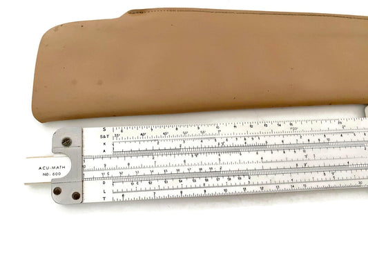 MidCentury Acu-Math Slide Ruler Model Number 600