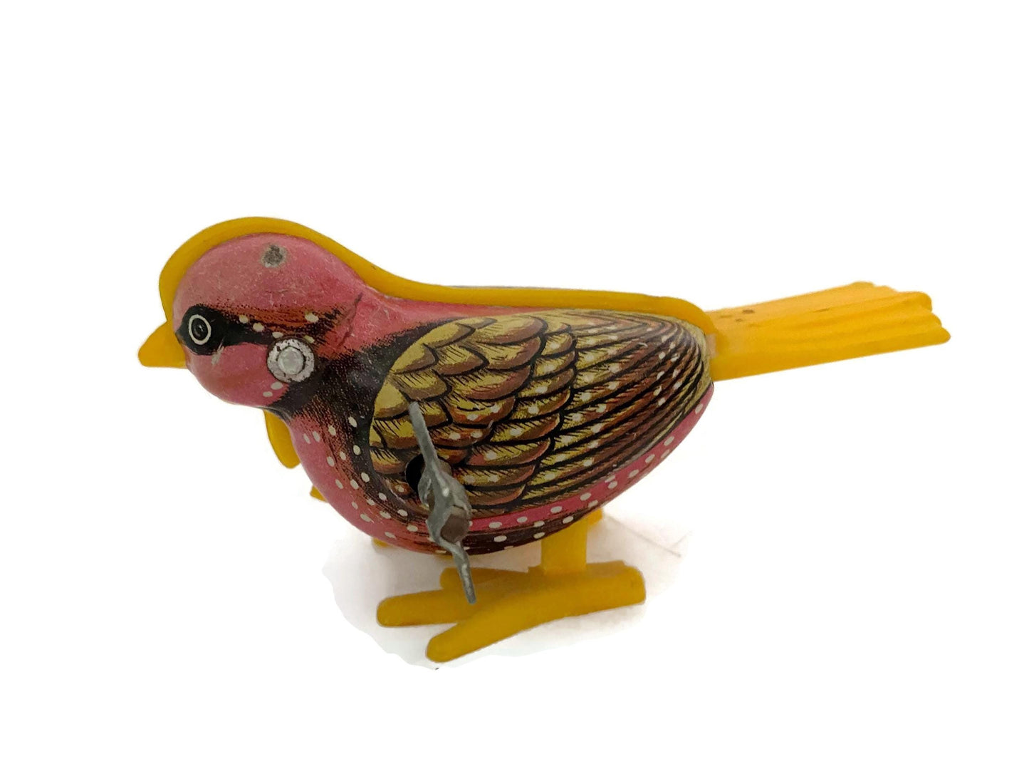 Midcentury Wind Up Toy Bird by Mikuni  Made in Japan