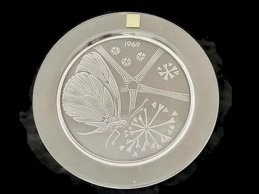 Midcentury Lalique Paris Cristal Collectible Plate 1969