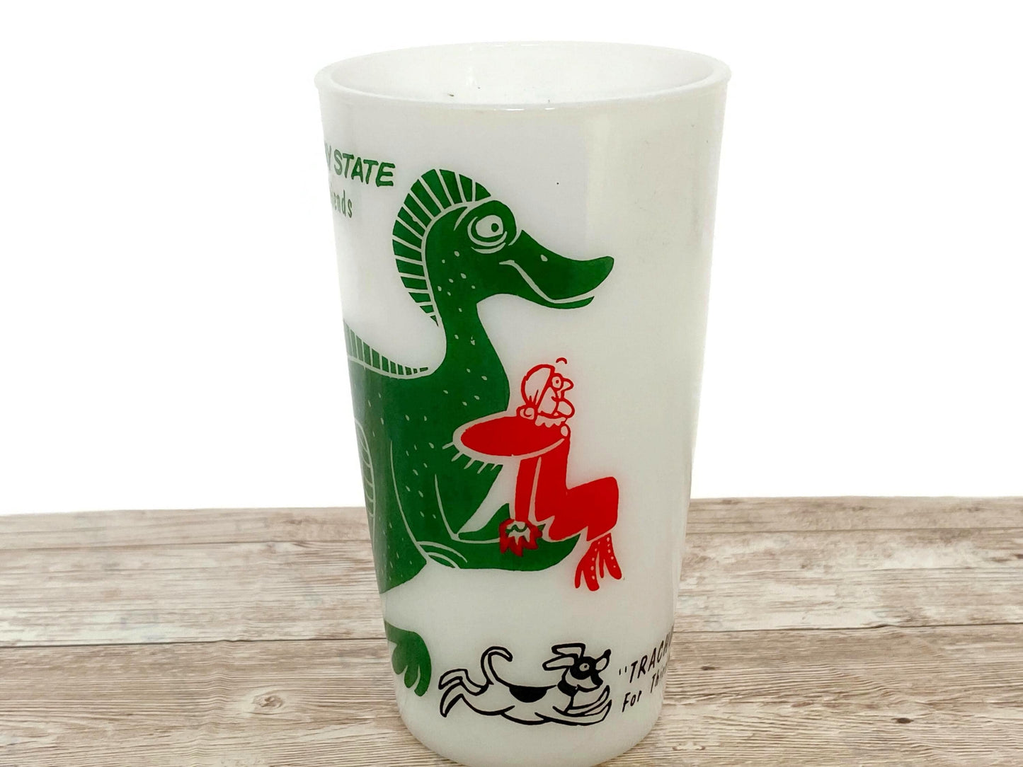 Vintage Milk Glass Dinosaur Bay State Glass