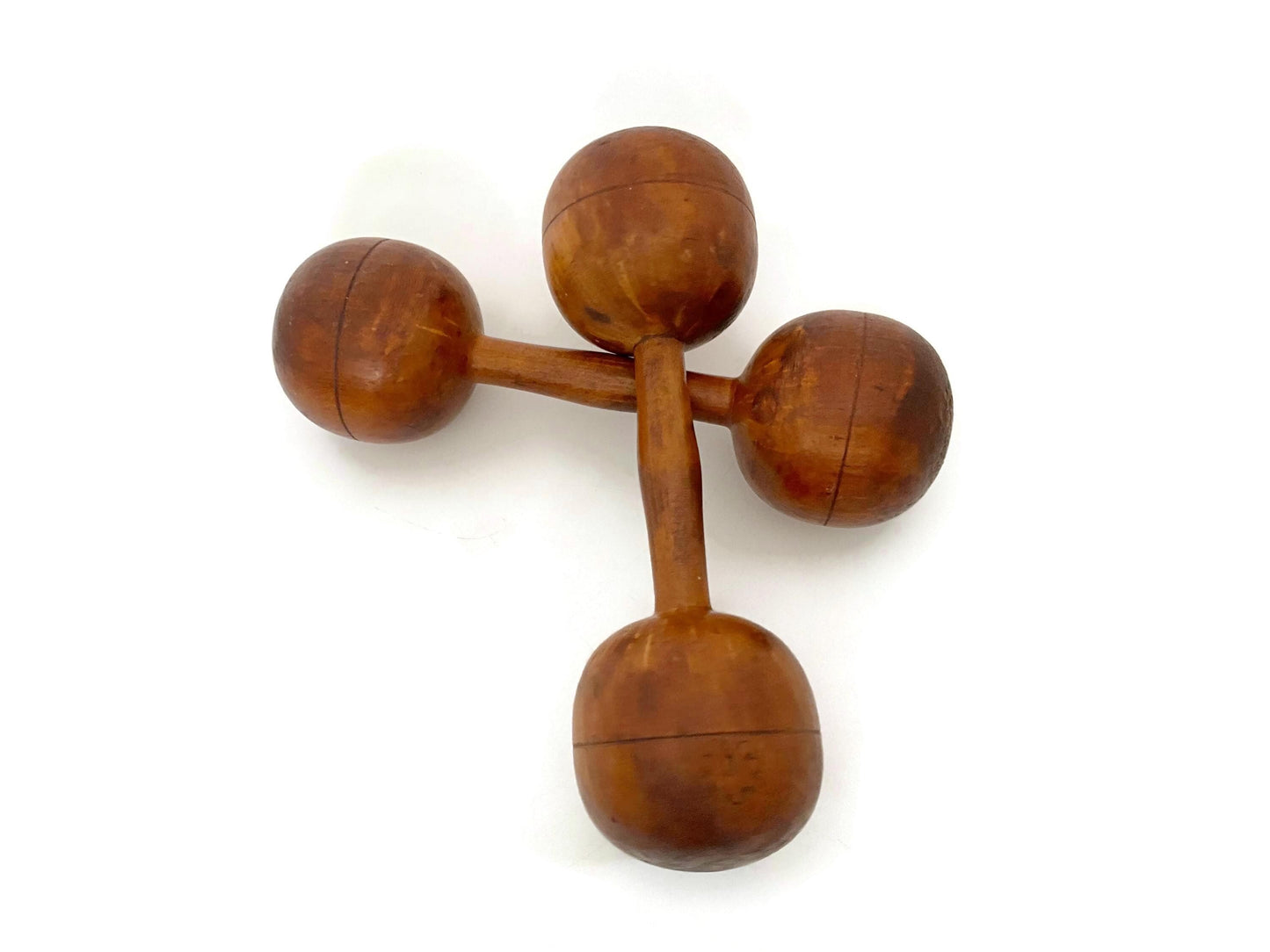 Antique Wood Weight Set - Vintage Wooden Barbells