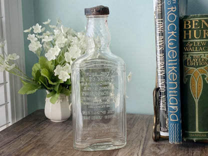 Vintage Rock & Rye Glass Bottle