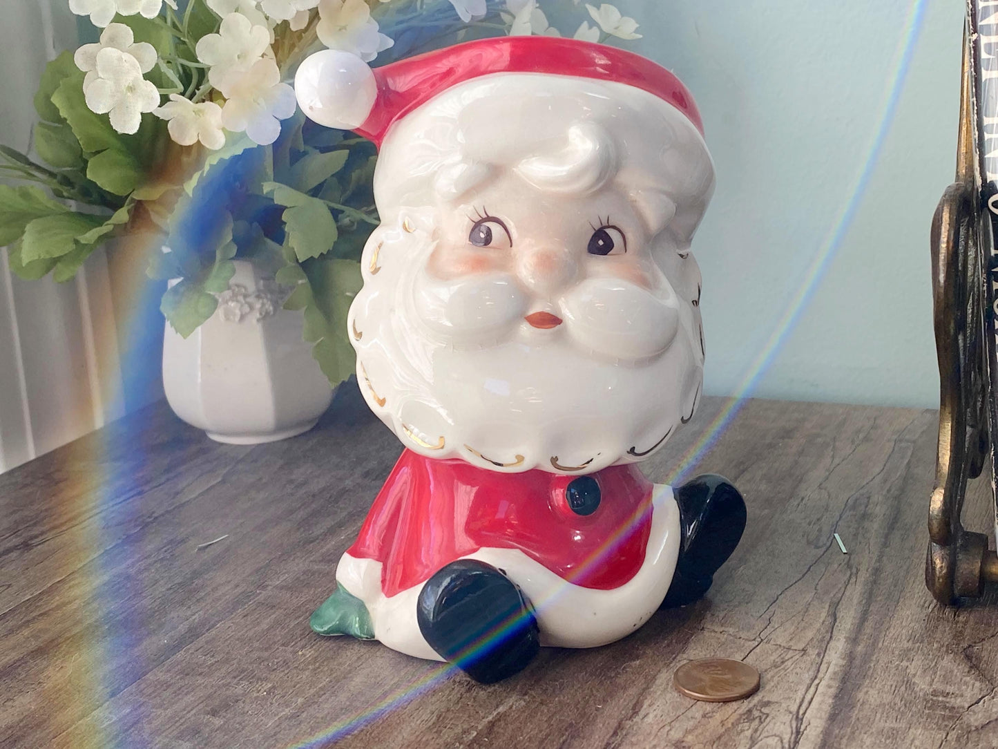 Vintage Santa Claus Ceramic Planter by Parma