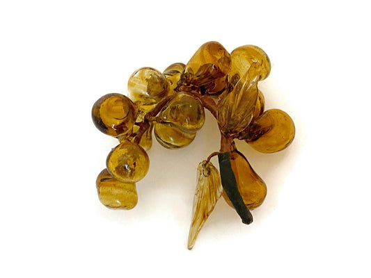 Midcentury Blown Glass Brown Grapes