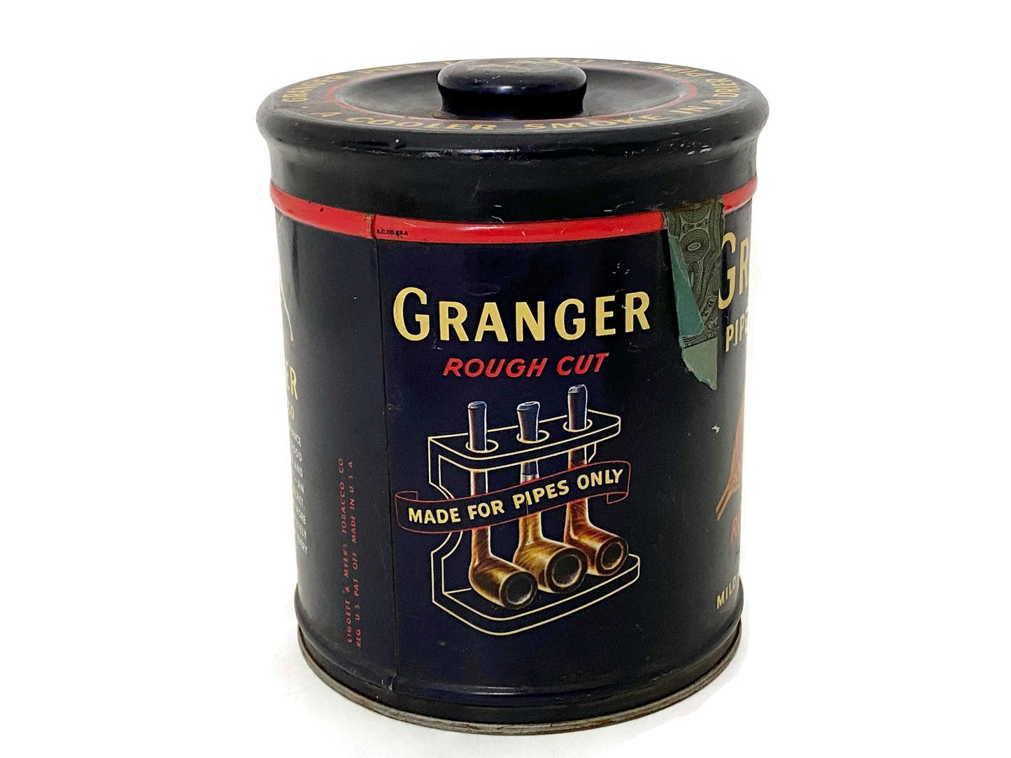 Vintage Granger Tobacco Tin with Handled Lid