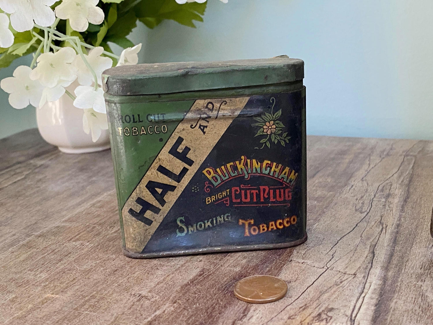 Vintage Half and Half Tobacco Tin