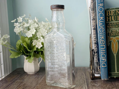 Vintage Rock & Rye Glass Bottle