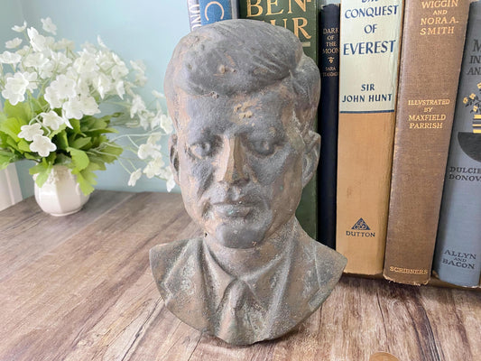 Vintage John F. Kennedy Cast Iron Plaque at Duckwells