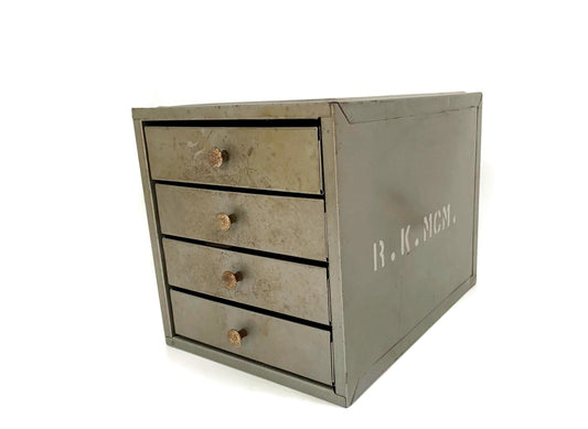 Vintage Small Metal Cabinet Parts Drawers at Duckwells