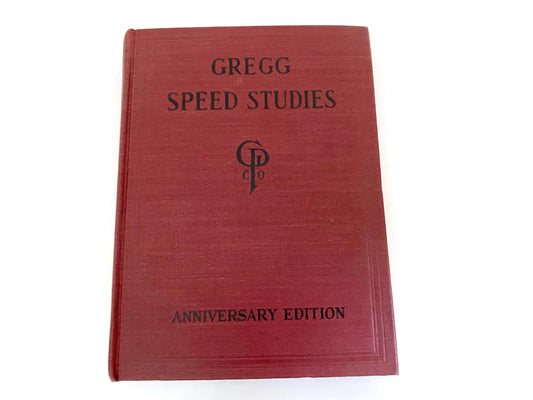 Vintage Gregg Speed Studies 1929 Shorthand Book