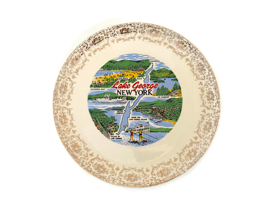 Vintage Lake George New York Souvenir Plate