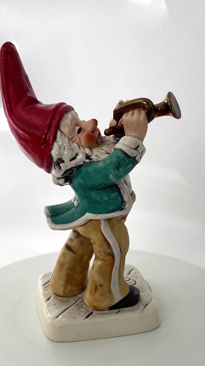 Vintage Gnome Trumpet Playing Figurine by Goebel