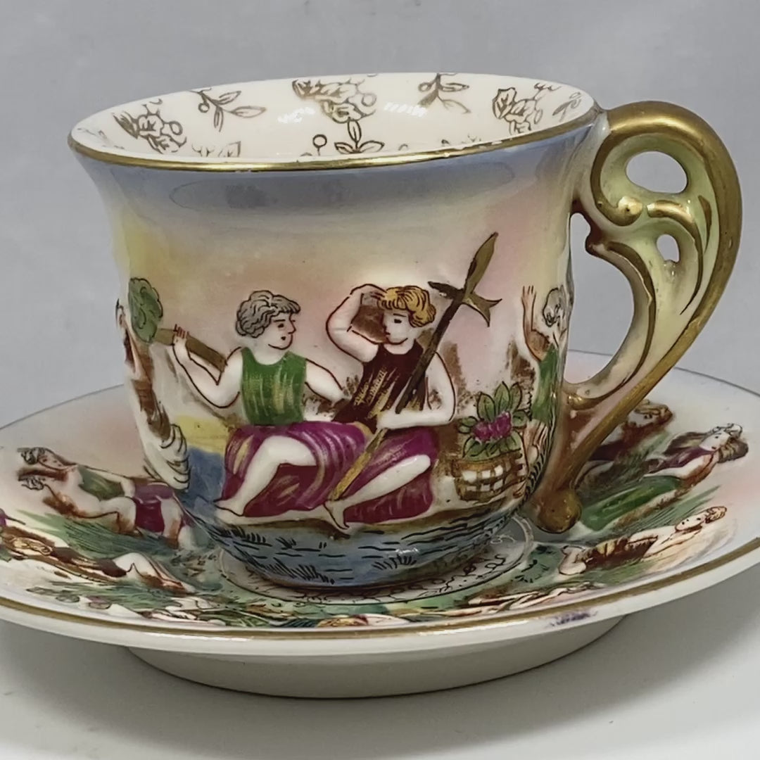 Set of 4 popular tea cup saucer set occupied japan